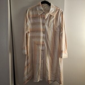 Steven Edwards Women's Striped Button-Up Midi Dress